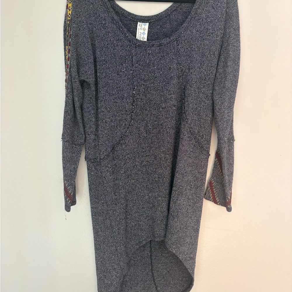 Cozy Gray Knit Sweater Dress